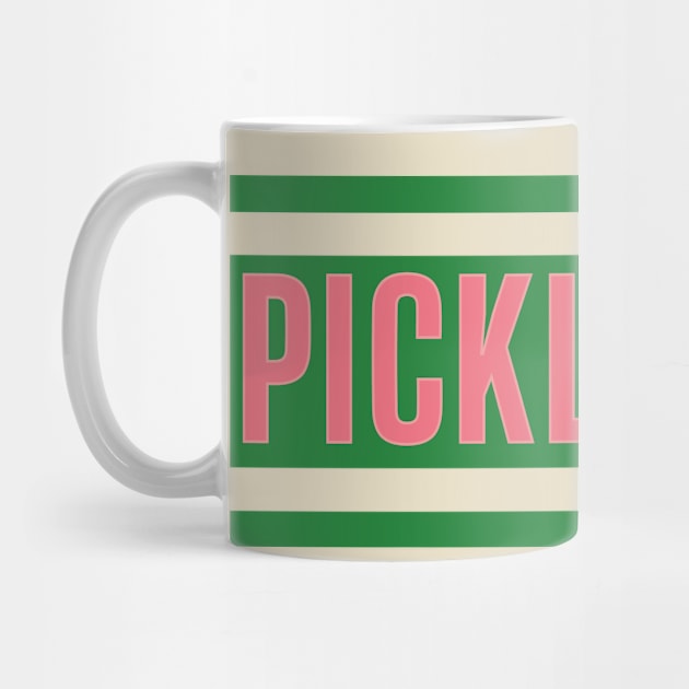 Vintage Retro Pickleball Design | Green & Pink Old Money by opptop